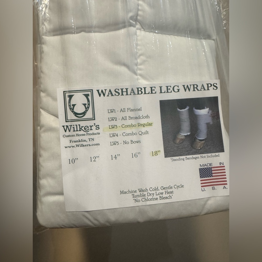 18” Wilker’s Combo Quilt Washable Leg Wraps